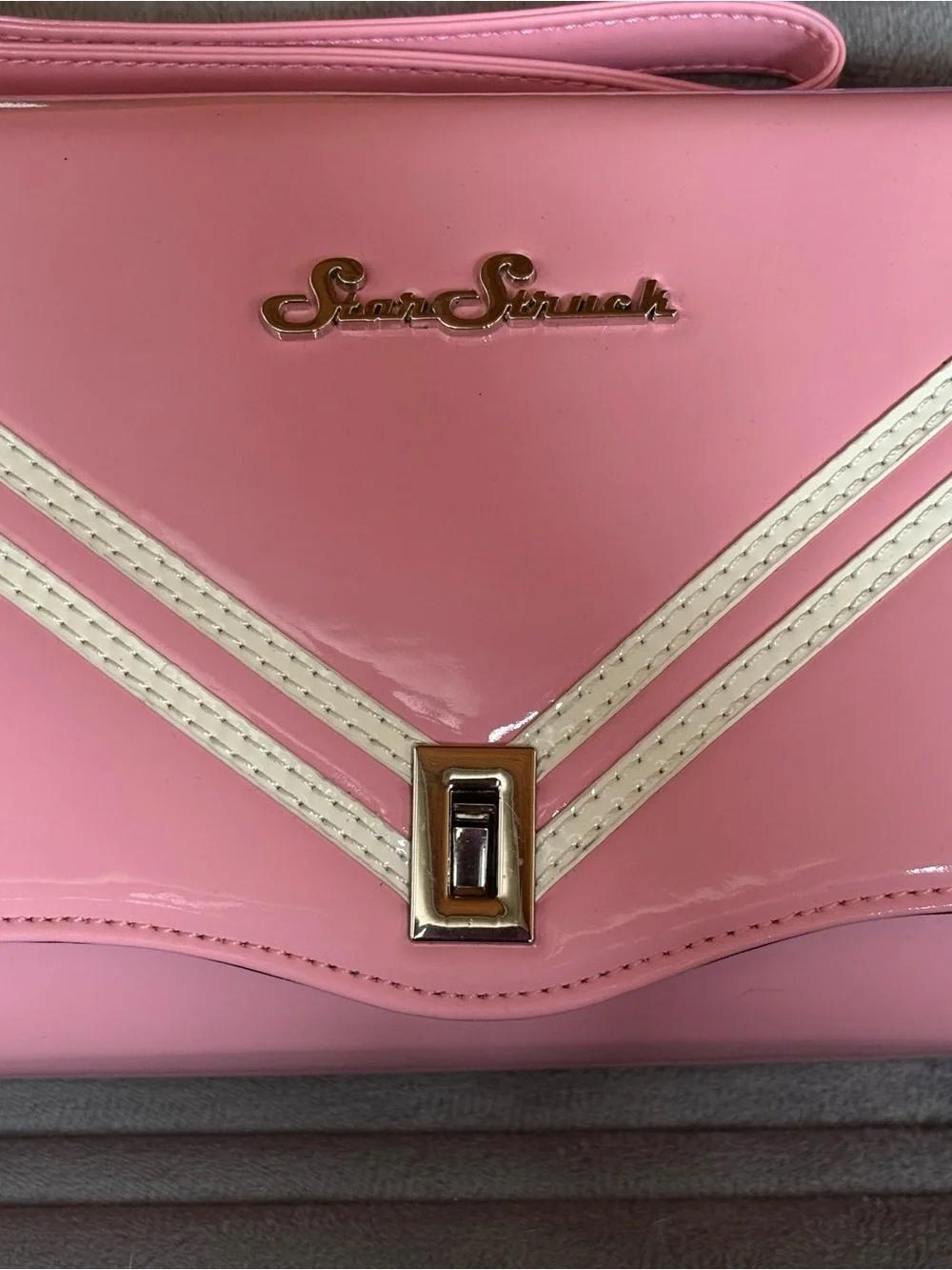 Astro Bettie Pink Patent Envelope Clutch
